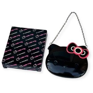 MAC Hello Kitty 2008 Cute Black, Pink Purse Compact Mirror RARE Retired Makeup
